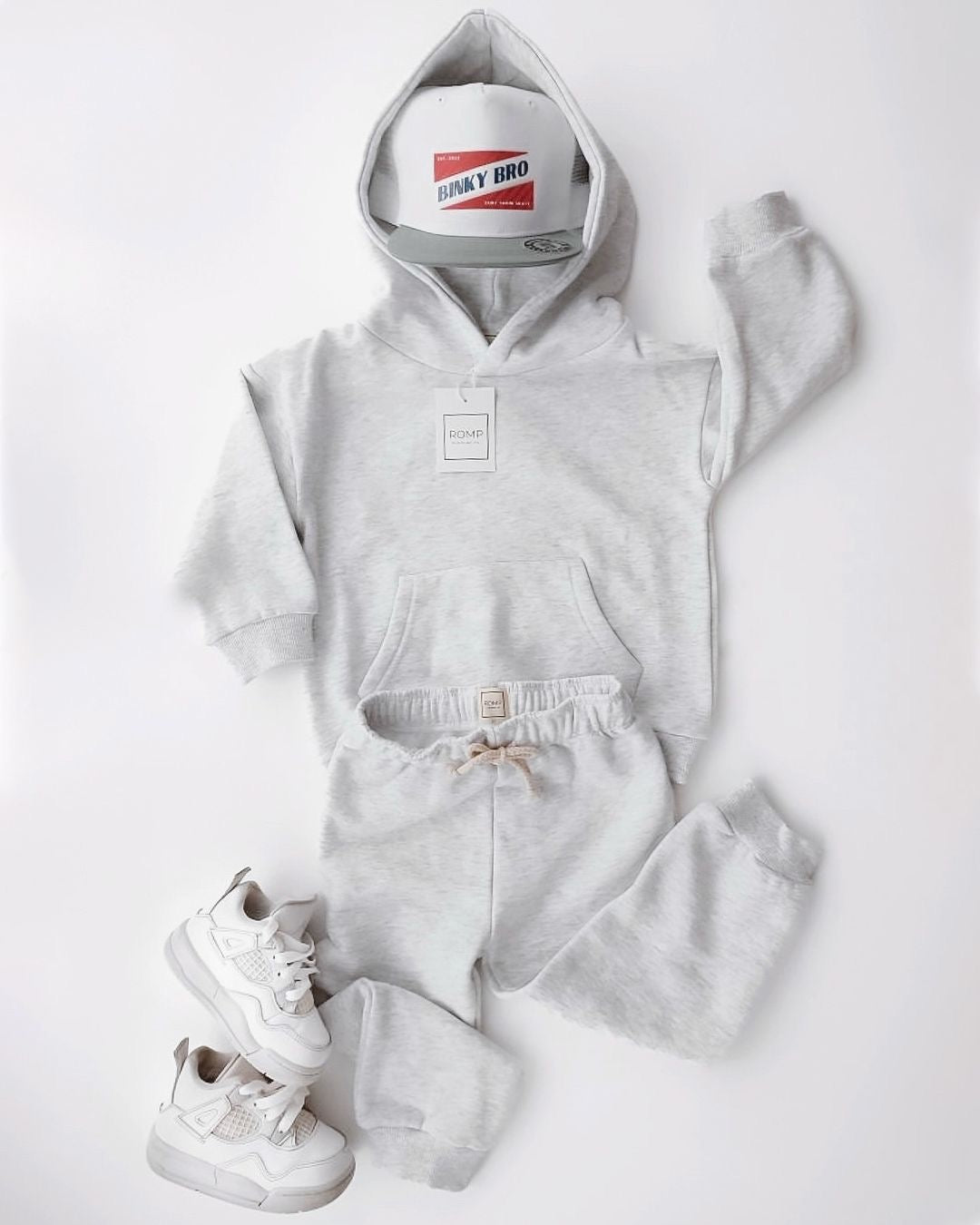 Hoodie Sweat Set - Frost