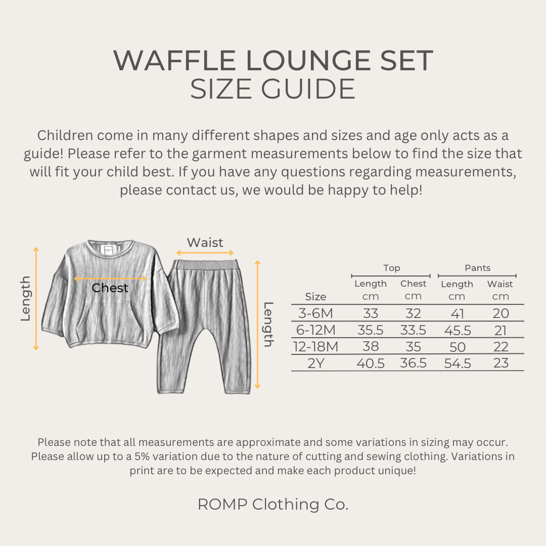 Waffle Lounge Set - Fossil Stripe
