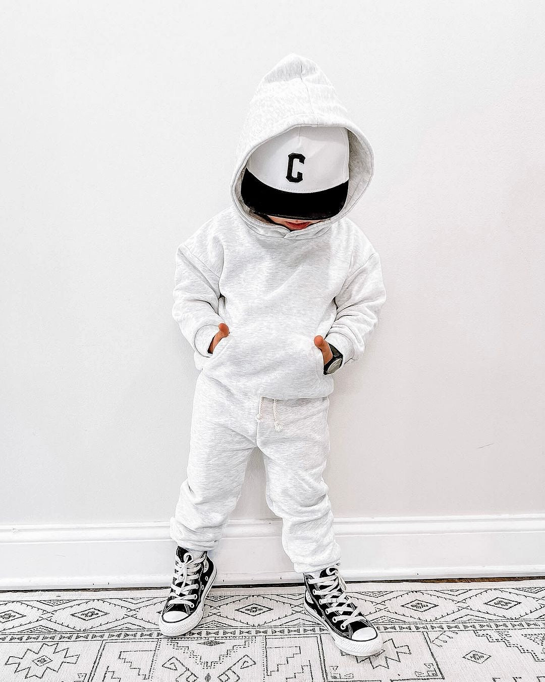 Hoodie Sweat Set - Frost