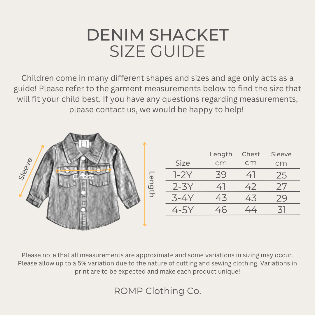 Denim Shacket - Brown