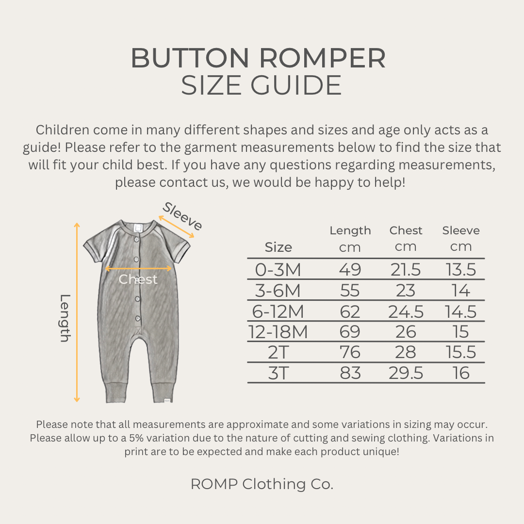Button Romper - Cedar