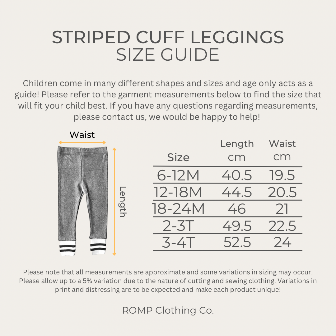 Stripe Cuff Leggings - Black