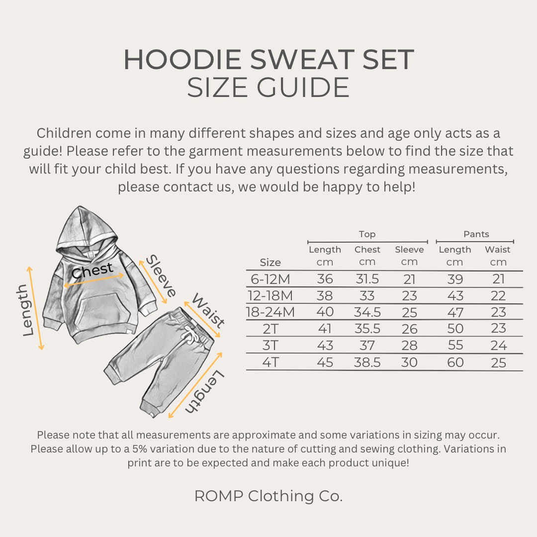 Hoodie Sweat Set - Frost