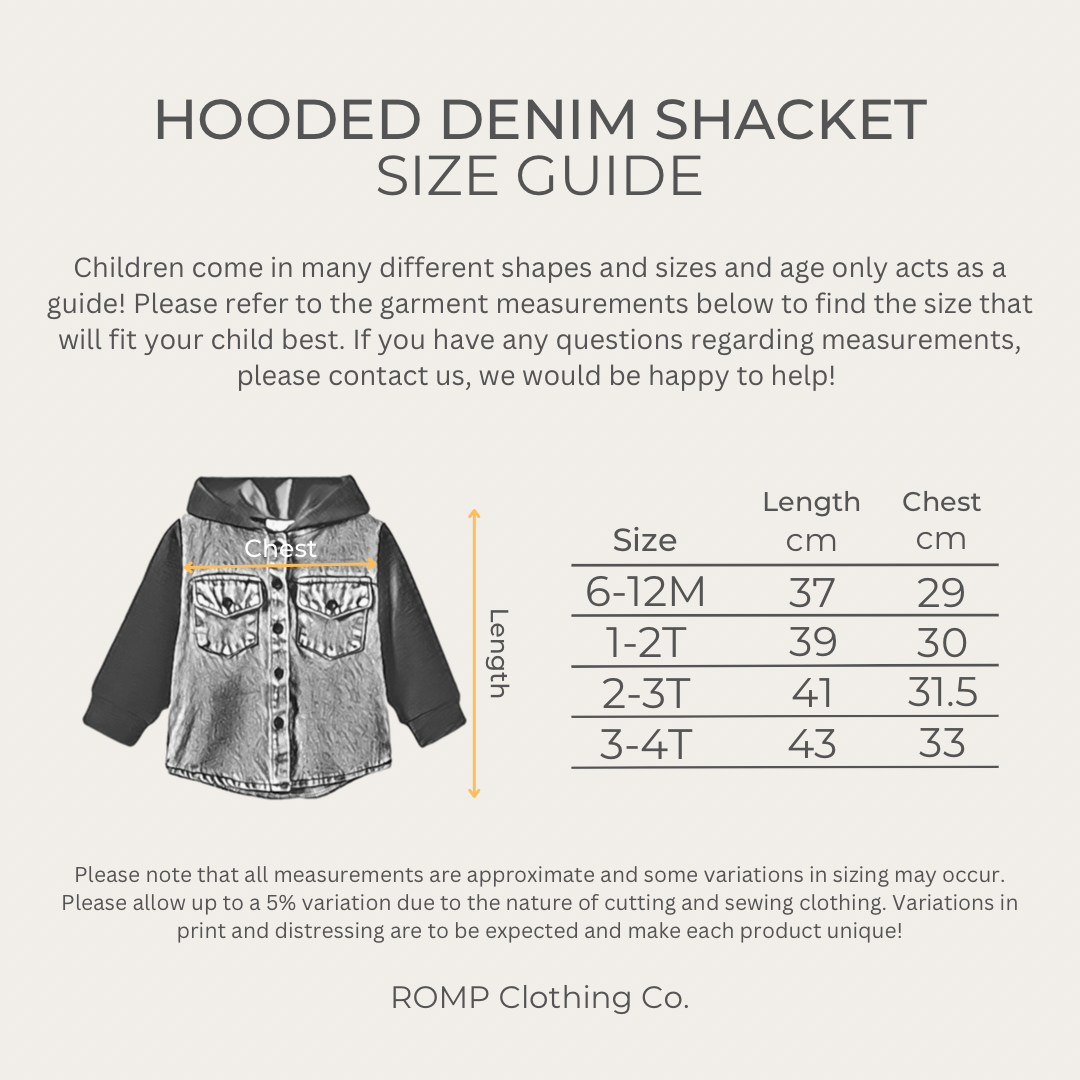 Hooded Denim Shacket - Brown