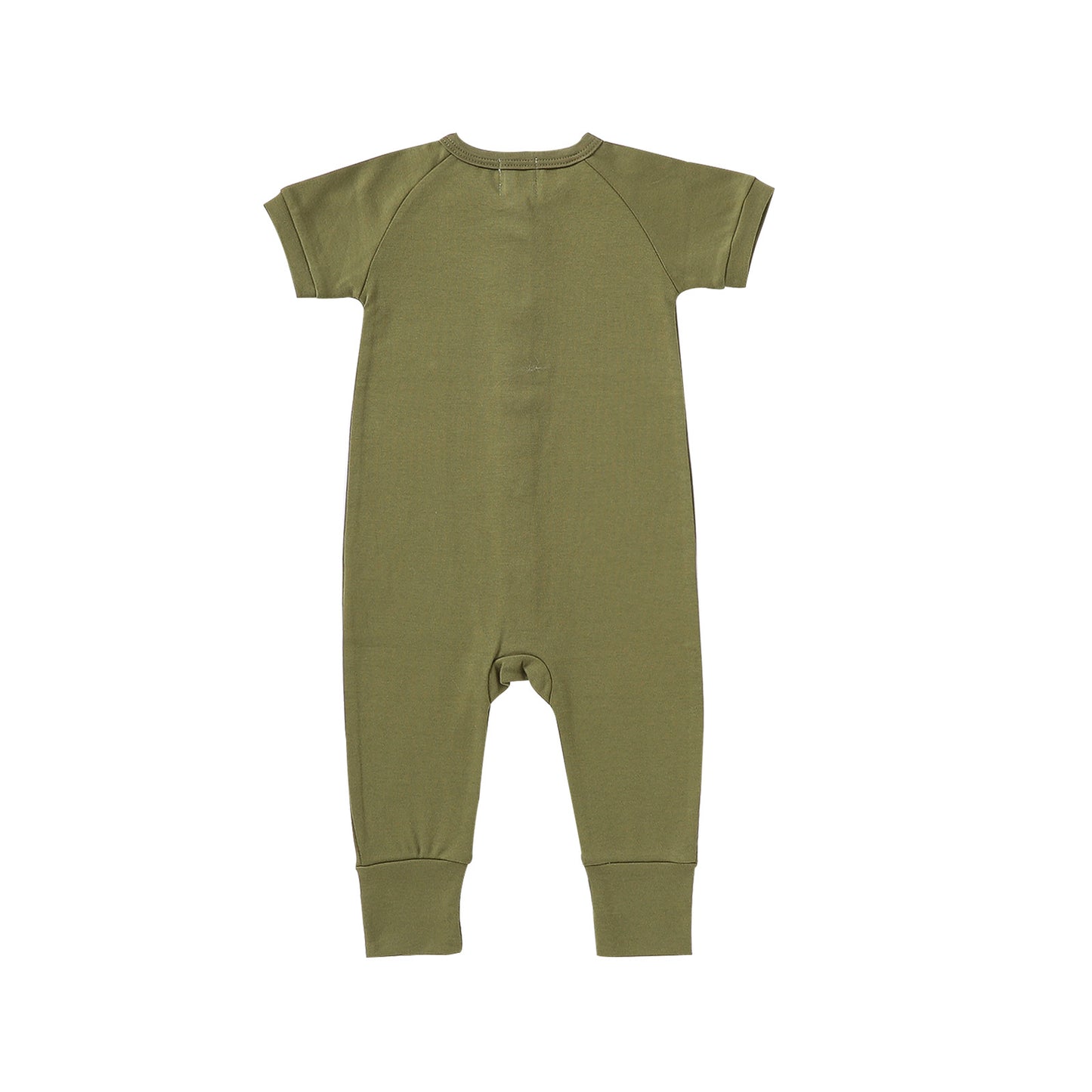 Button Romper - Olive