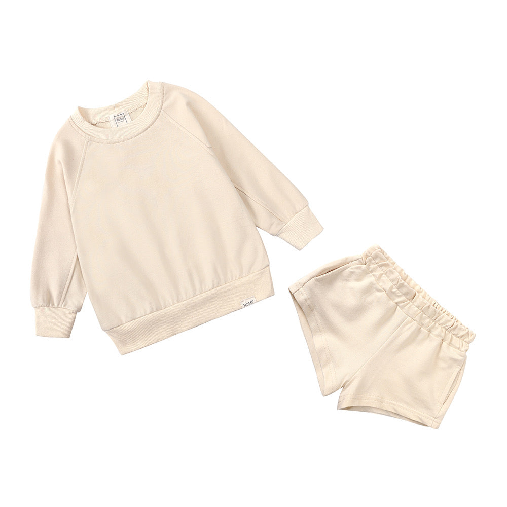 Pullover Shorts Set - Cream