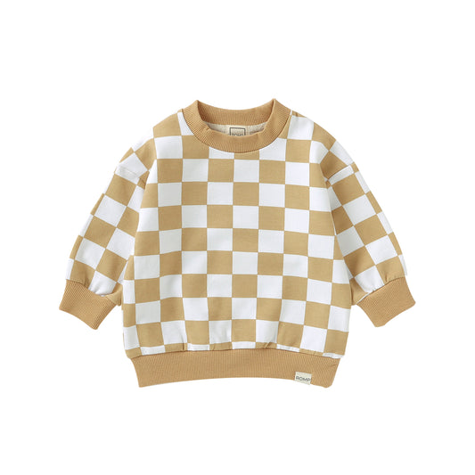 Checkered Pullover - Khaki